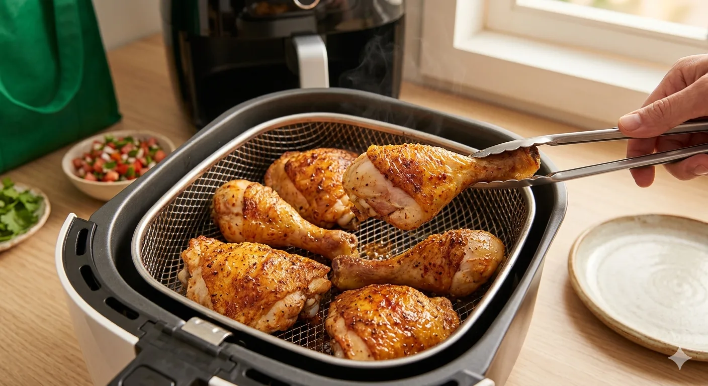 O segredo do frango na Airfryer super suculento por dentro e crocante por fora (Sem usar óleo)